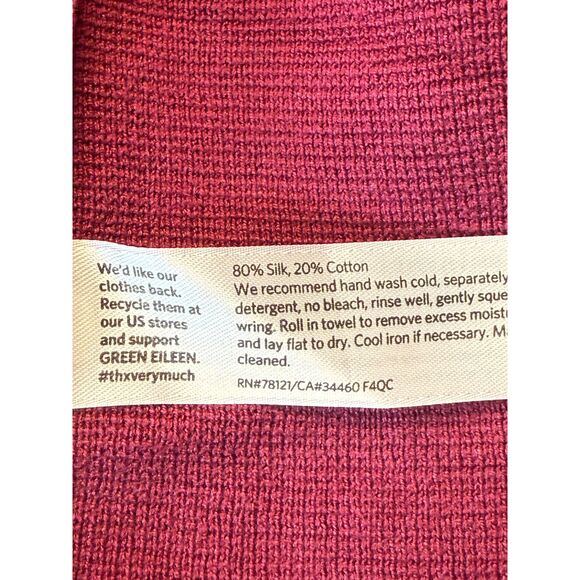 Eileen Fisher Open Knit Cardigan RedWomen’s Medium Lightweight Layering - Picture 4 of 5
